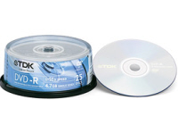Tdk dvd-r 16x 25pack