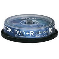 Tdk dvd+r 16x 10pack