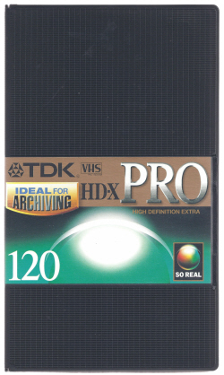 TDK VHS HD-X PRO 120 MIN case front