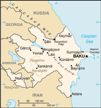 Map of Azerbaijan