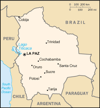 Map of Bolivia