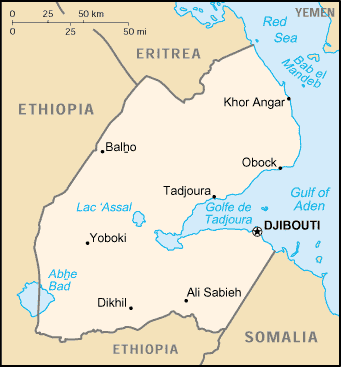 Map of Djibouti