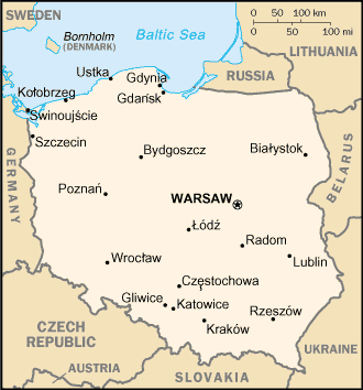 Map of Poland